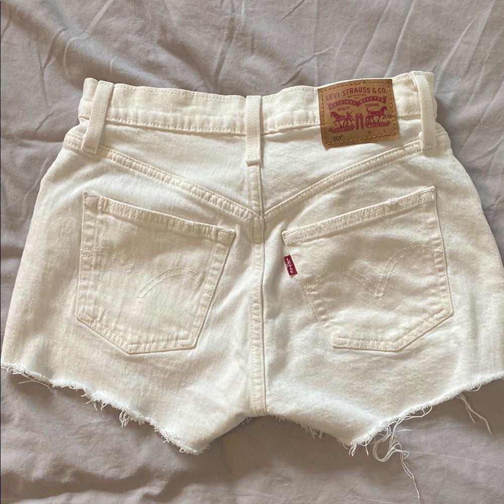 Levi's Women's White Denim Shorts